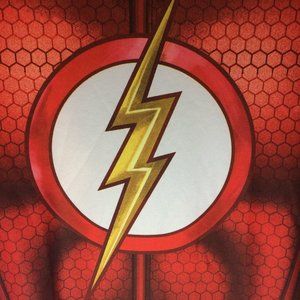 Flash Red All Over Print DC Polyester S Tshirt